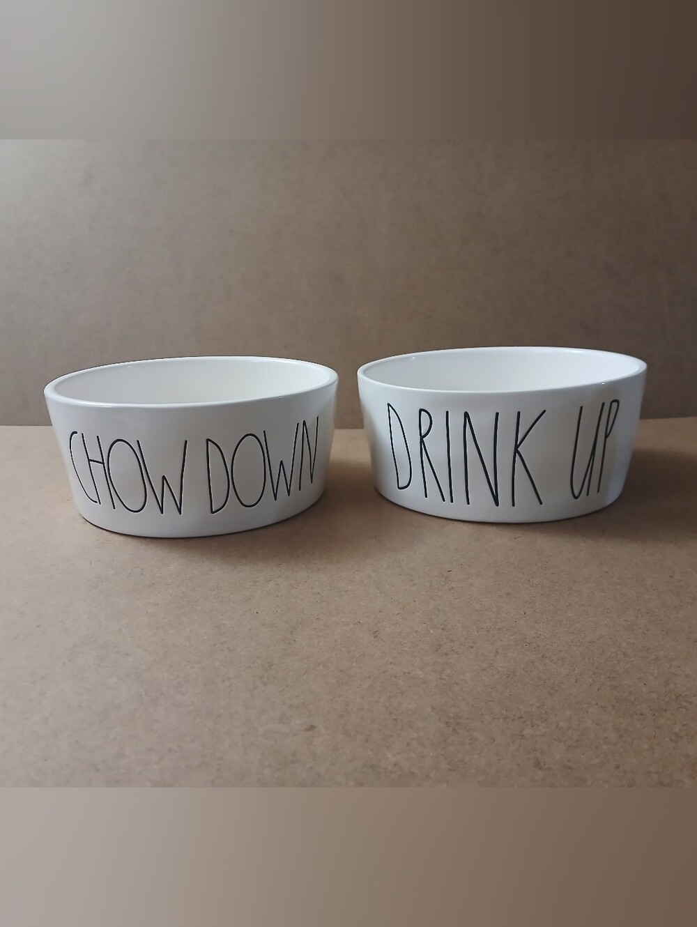 Matching set of 2 large/XL Rae Dunn Artisan Collection pet bowls